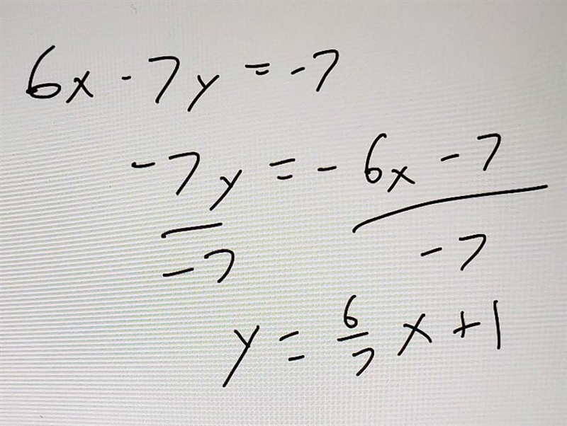 Write the slope intercept form of this equation. Y=Mx+b PLEASE SHOW WORK-example-1