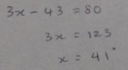 Find the value of x for which I is parallel to m. The diagram is not to scale. L 800 (3x-example-1