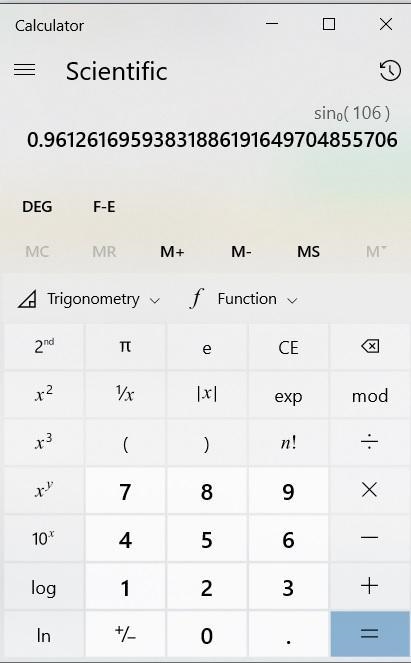 1. Use a calculator to find the trigonometric ratio. Round your answer to four decimals-example-1