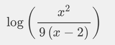 18. Solve the equation: 2 log x -log(x - 2) - 2 log 3​-example-1