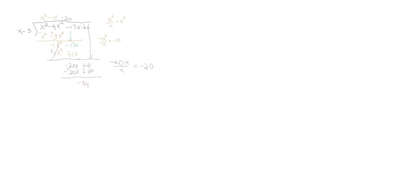 Use long division to divide and use the results to factor the dividend completely-example-1