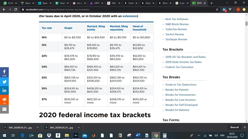 Ebony's gross income is $46 660 with allowable tax deductions of $4120. a What is-example-1