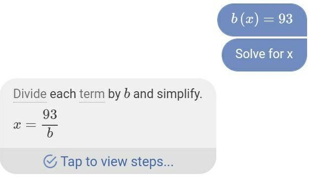 B(x) = 93 solve the equation-example-1