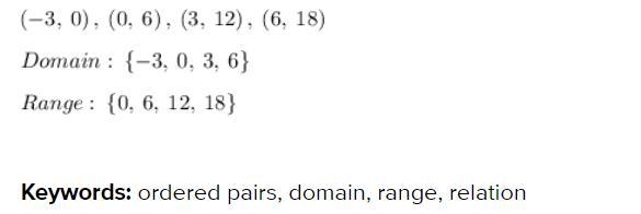 Which sets of values belongs to the domain and range of a relation-example-2