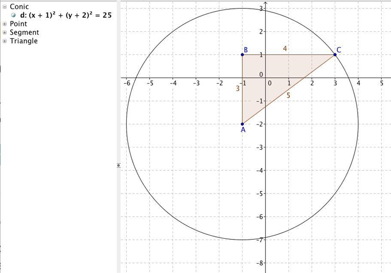 Right triangle ABC is located at A (-1,-2), B(-1, 1), and C (3, 1) on a coordinate-example-1