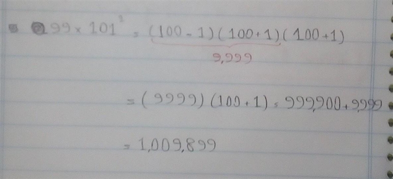 99 x 101 ) 99 * {101}^(2) ​-example-2