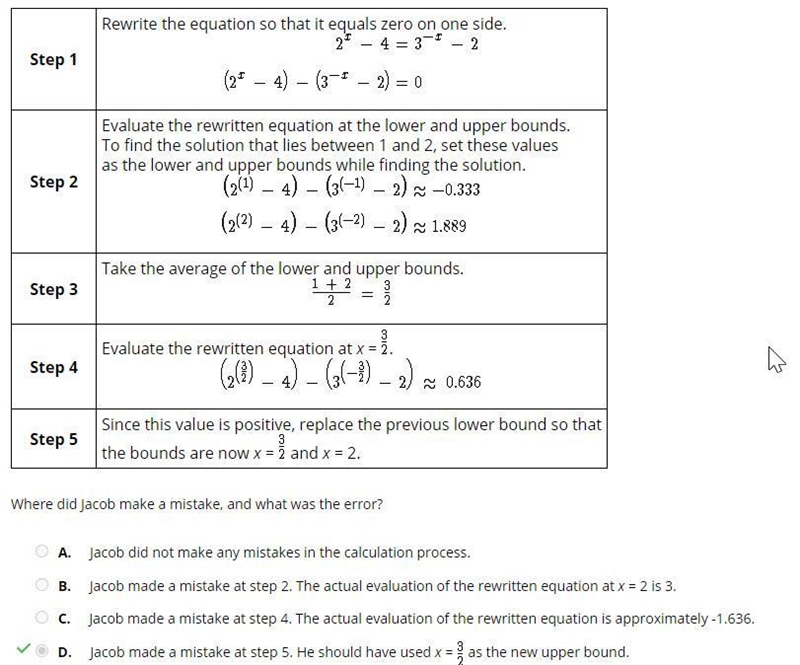 Jacob is solving the equation below using successive approximations.-example-1