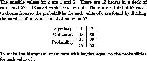 c=1 when a randomly chosen card out of a standard deck of 52 playing cards is a heart-example-2