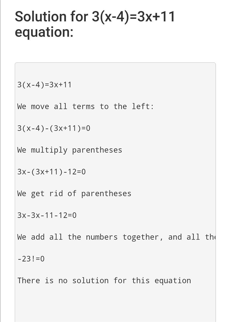 Find the solution to the following equations below and identify either one solution-example-1