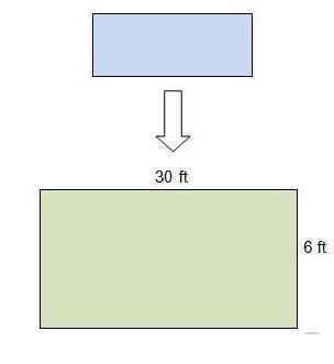 The diagram represents the enlargement of a rectangle by using a scale factor of 6. A-example-1