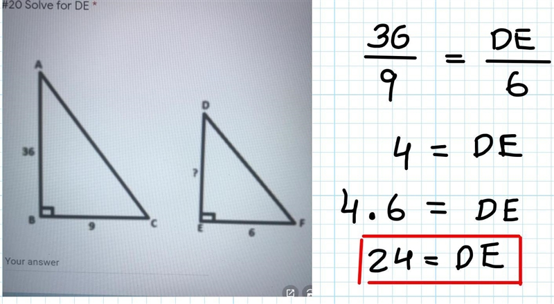 Solve for DE? Thank you in advance!-example-1