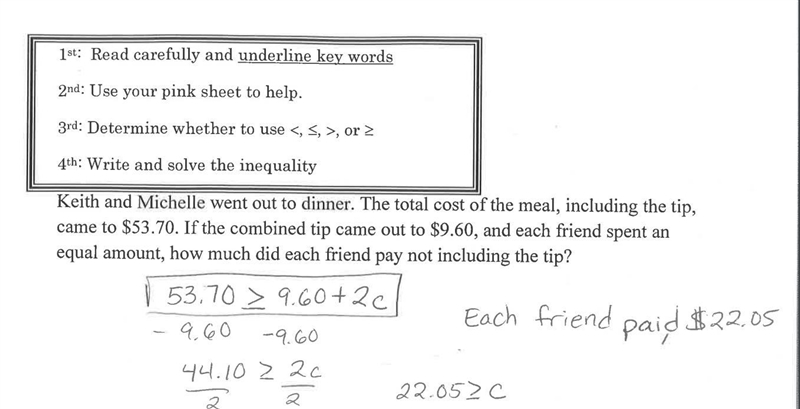 Keith and Michelle went out to dinner. The total cost of the meal, including the tip-example-2