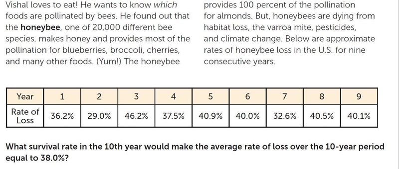 What survival rate in the 10th year would make the average rate of loss over the 10-year-example-1