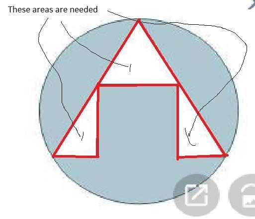 Help please!!! Which of the following represents the area of the white (unshaded) region-example-1