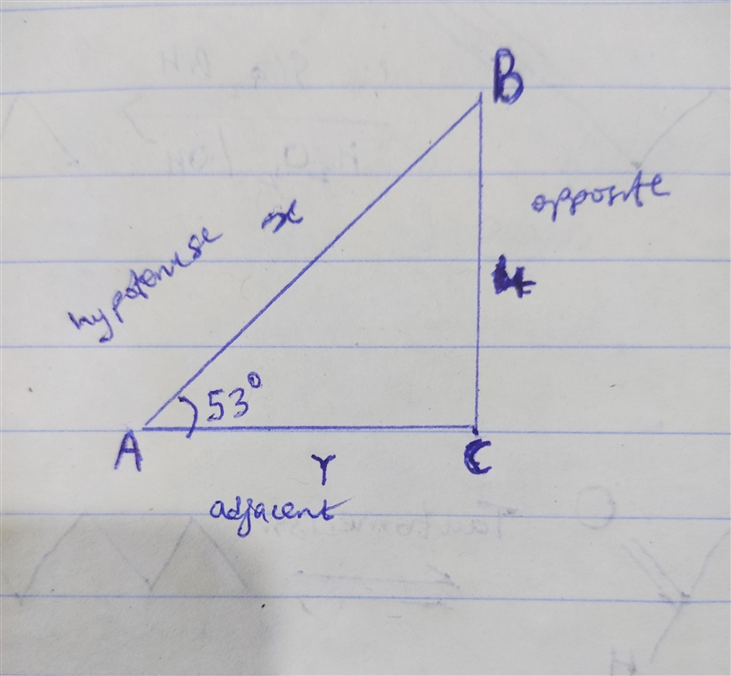 Which equation correctly uses the value of x to represent the cosine of angle A? cos-example-1