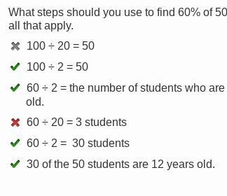 60% of the 50 students in Jessie’s gym class are 12 years old. How many students in-example-1