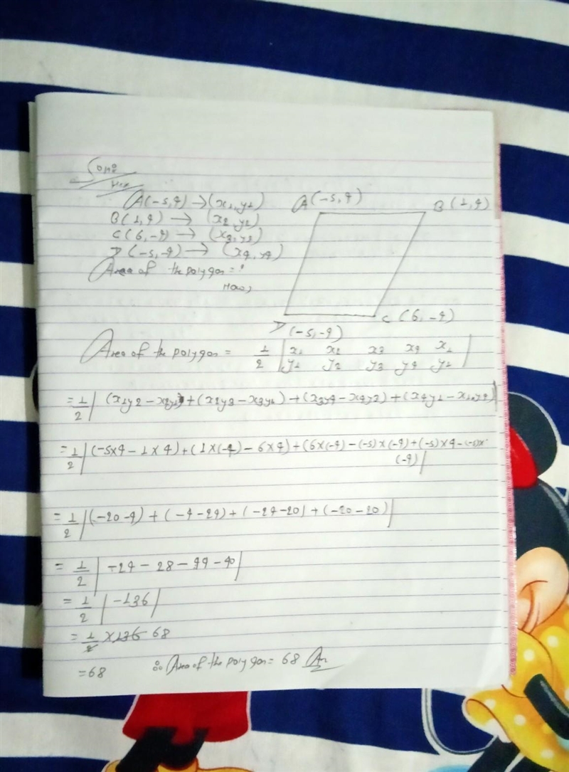 need help asap Polygon ABCD has the following vertices: A(−5, 4), B(1, 4), C(6, −4), and-example-1