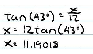 Solve for x. Round only your final answer to the nearest tenth. 9.1 11.2 8.2 18-example-1