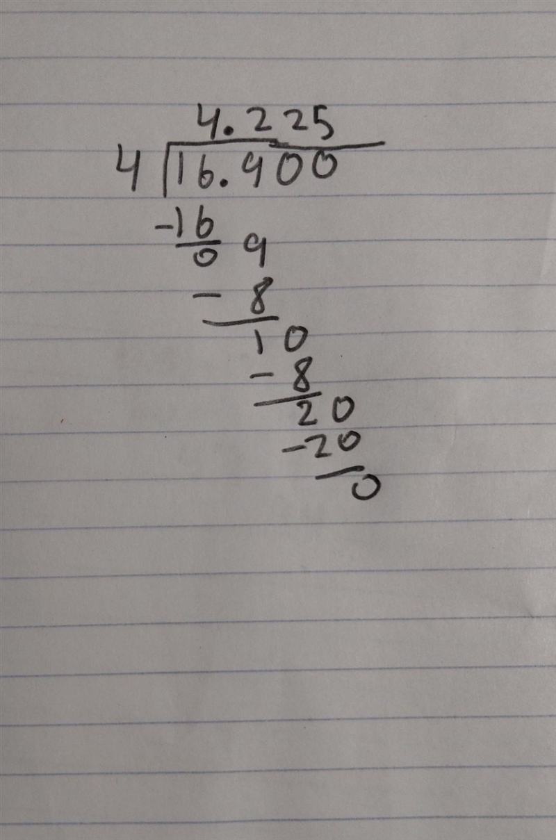 16.9 divided by 4? please show your work, thank you!-example-1