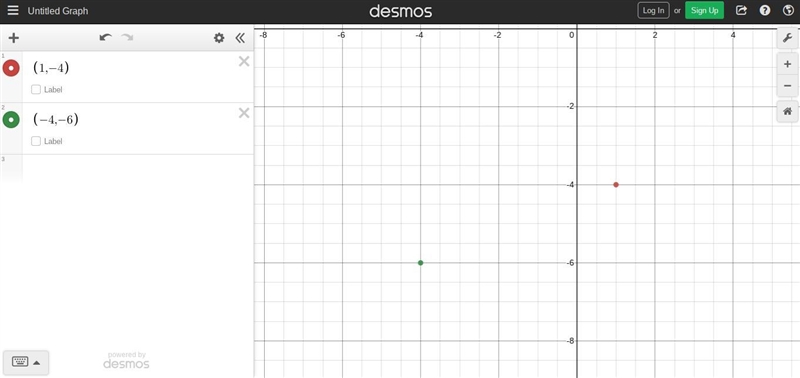 What is the slope of the line that passes through (1,-4) and (-4,-6)​-example-1