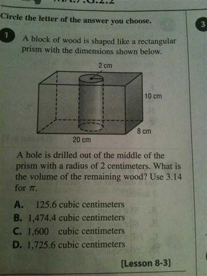 Alex has a block of wood that is in the shape of a prism with the dimensions shown-example-1