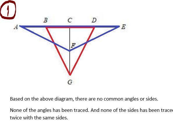 Please identify the common angles and sides or these triangles.-example-4