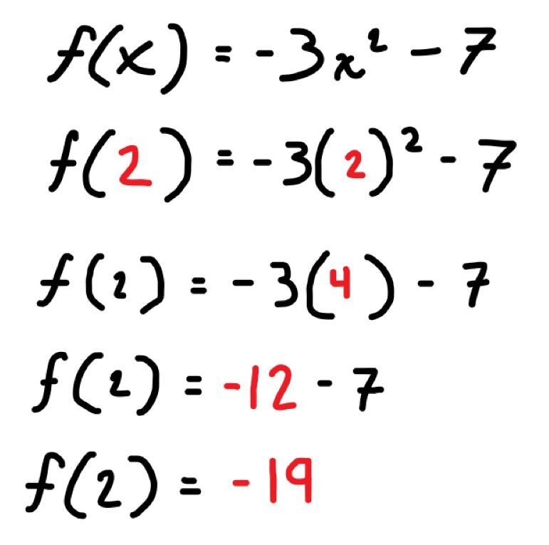 How can you find f(2) if f(x)=−3x2−7?-example-1