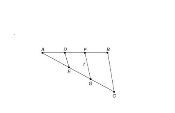 In the diagram, ∠ADE ≅ ∠ABC. The ratios and are equal.-example-1