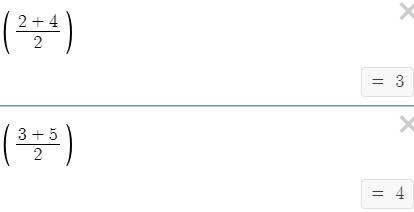 Find the midpoint between points 2,3 and (4,5)​-example-1