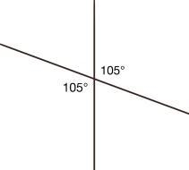 ∠1 and ∠2 are vertical angles. If the measure of ∠2 is 105°, find the measure of ∠1.-example-1