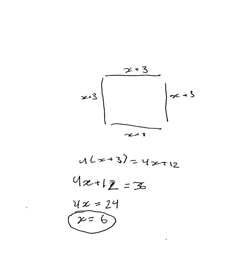 Perimeter and value of x show all work​-example-1