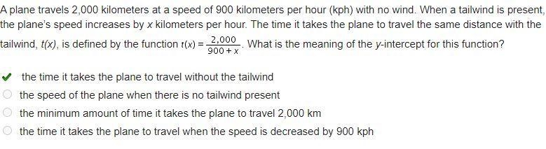 A plane travels 2,000 kilometers at a speed of 900 kilometers per hour (kph) with-example-1