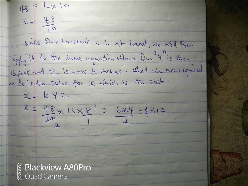 The cost of stainless steel tubing varies jointly as the length and the diameter of-example-2