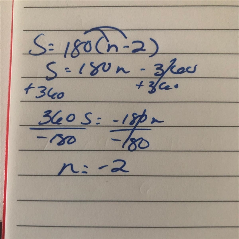 S = 180 (n - 2) solve for n-example-1