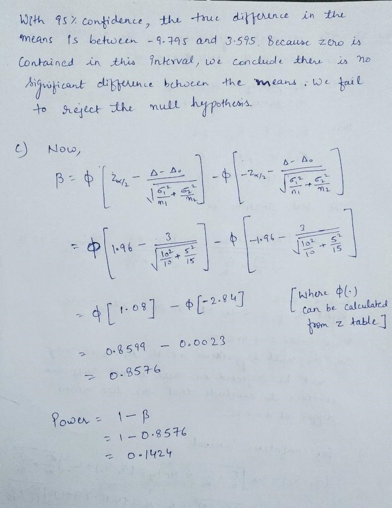 Consider the hypothesis test against with known variances and Suppose that sample-example-2