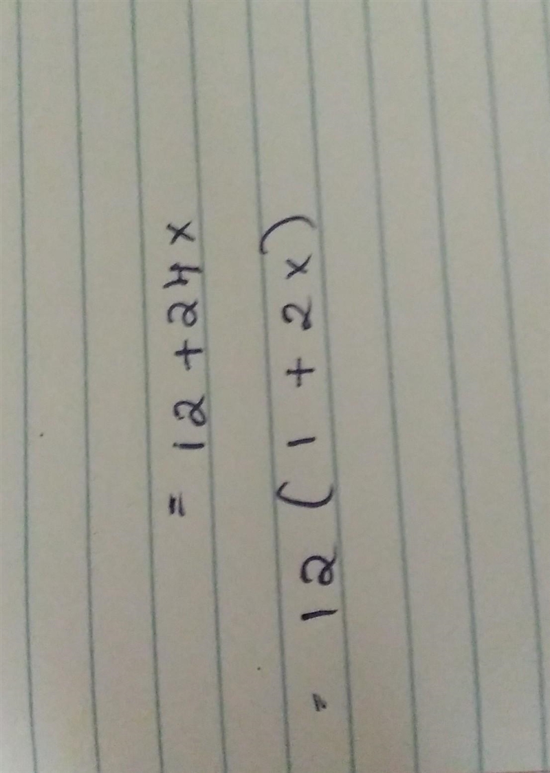 Factor out the GCF: 12+24x-example-1