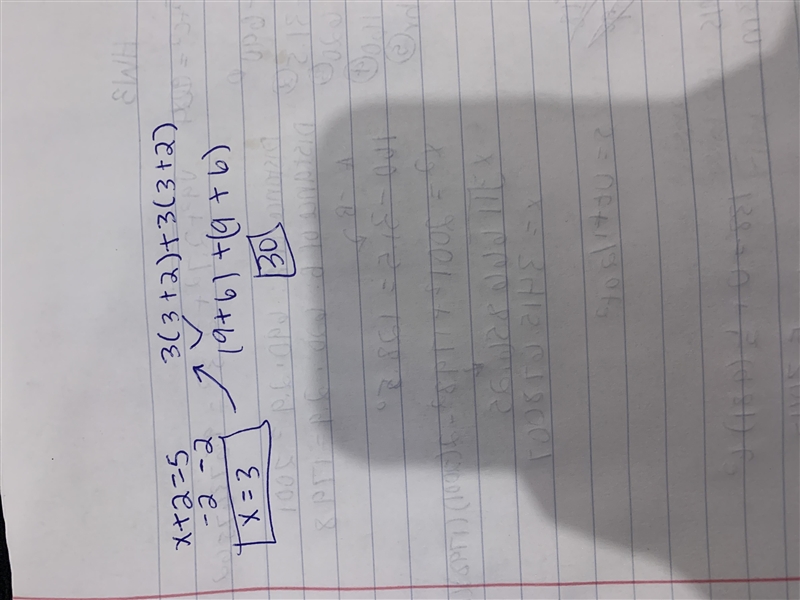 Ir x+2 has a value of 5. then which of the following is the value of x(x+2)+3(x+2)? Show-example-1