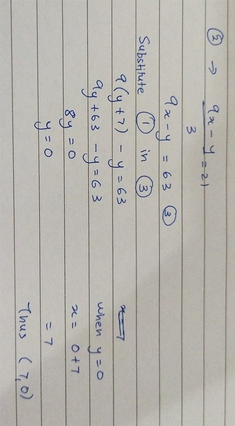 Which ordered pair (x,y) satisfies the system of equations shown above?-example-1