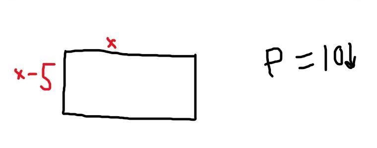 The perimeter of a rectangle is less than 10 inches. The length is x and the width-example-1