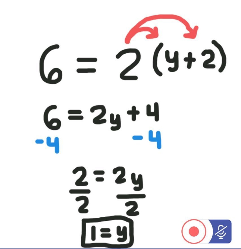 6=2(y+2) please help me-example-1