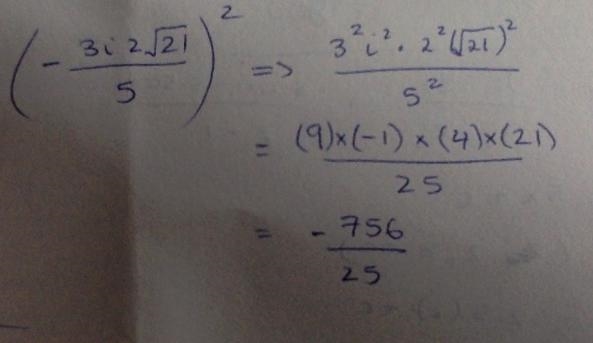 Find the square of each imaginary number. (Get rid of the i)-example-1