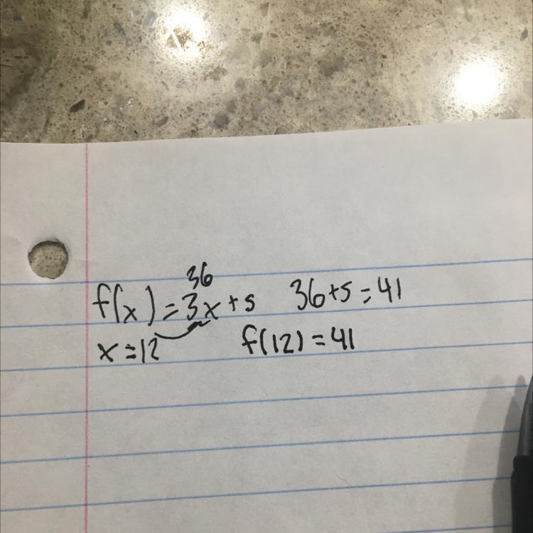 Given f(x)= 3x+5, what is f(12)?-example-1