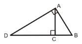 The altitude to the hypotenuse of a right triangle divides the hypotenuse into two-example-1