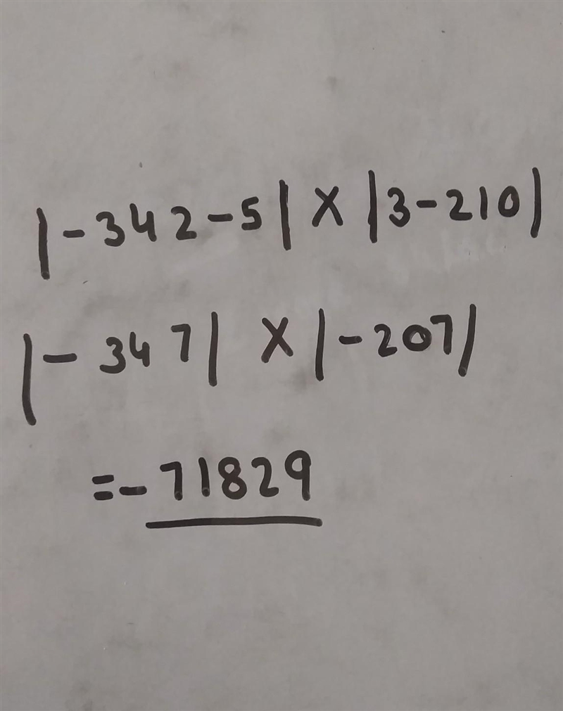 What is the product? |-3 4 2 -5| * |3 -2 1 0|-example-1