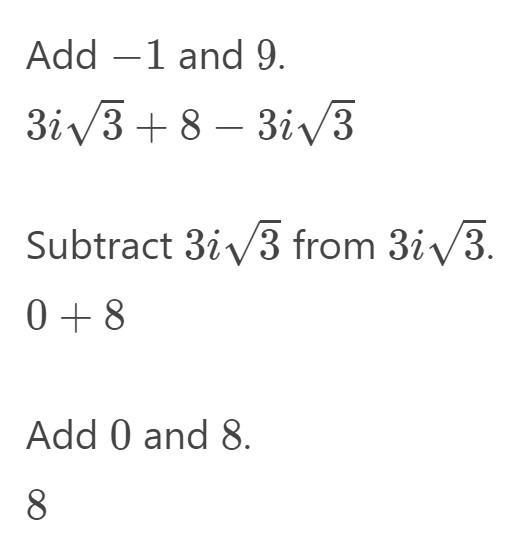 (LOTS OF POINTS) SOLVE THIS IMAGINARY NUMBER PROBLEM AND *SHOW WORK* PLEASE!-example-4