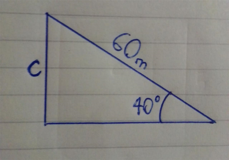 You are laying in a field flying a kite and have let out 60 meters of string. The-example-1