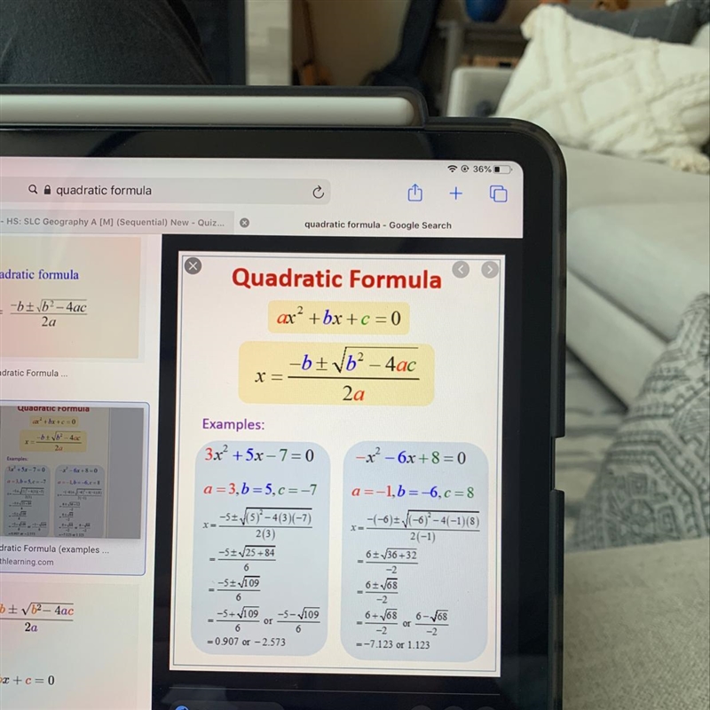 What is the quadratic formula-example-1