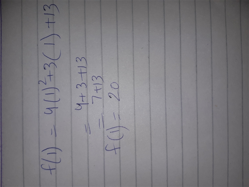 Evaluate the function, Find f(1) HELP!!-example-1