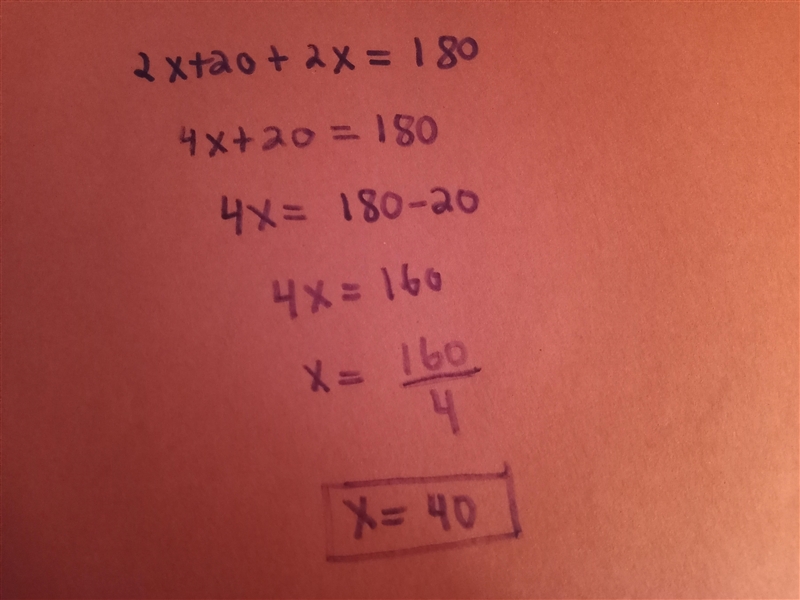 Solve for x in the parallelogram ​-example-1