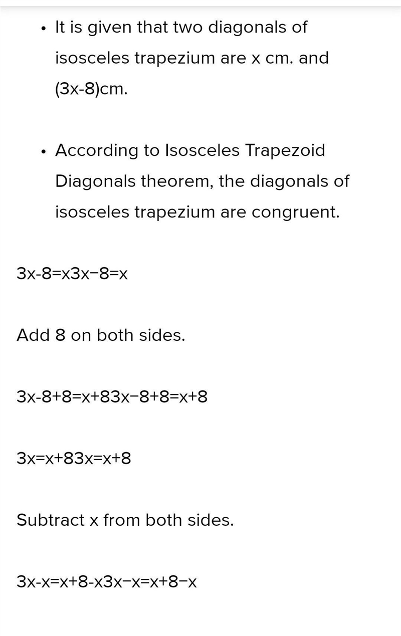 Find the value of x in the isosceles trapezoid below-example-1